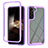 Coque Rebord Contour Silicone et Vitre Transparente Housse Etui 360 Degres ZJ1 pour Samsung Galaxy S24 5G Petit