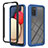 Coque Rebord Contour Silicone et Vitre Transparente Housse Etui 360 Degres ZJ2 pour Samsung Galaxy A02s Bleu