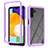 Coque Rebord Contour Silicone et Vitre Transparente Housse Etui 360 Degres ZJ2 pour Samsung Galaxy A04s Violet Clair