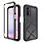 Coque Rebord Contour Silicone et Vitre Transparente Housse Etui 360 Degres ZJ2 pour Samsung Galaxy A13 4G Noir