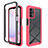 Coque Rebord Contour Silicone et Vitre Transparente Housse Etui 360 Degres ZJ2 pour Samsung Galaxy A13 4G Rouge