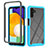 Coque Rebord Contour Silicone et Vitre Transparente Housse Etui 360 Degres ZJ2 pour Samsung Galaxy A13 5G Bleu Ciel