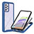 Coque Rebord Contour Silicone et Vitre Transparente Housse Etui 360 Degres ZJ2 pour Samsung Galaxy A52 4G Bleu