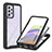 Coque Rebord Contour Silicone et Vitre Transparente Housse Etui 360 Degres ZJ2 pour Samsung Galaxy A52 4G Noir