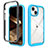 Coque Rebord Contour Silicone et Vitre Transparente Housse Etui 360 Degres ZJ3 pour Apple iPhone 13 Bleu Ciel