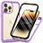 Coque Rebord Contour Silicone et Vitre Transparente Housse Etui 360 Degres ZJ3 pour Apple iPhone 13 Pro Violet Clair