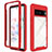 Coque Rebord Contour Silicone et Vitre Transparente Housse Etui 360 Degres ZJ3 pour Google Pixel 7 5G Rouge