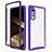 Coque Rebord Contour Silicone et Vitre Transparente Housse Etui 360 Degres ZJ3 pour LG Velvet 5G Violet