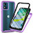 Coque Rebord Contour Silicone et Vitre Transparente Housse Etui 360 Degres ZJ3 pour Motorola Moto E13 Violet