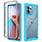 Coque Rebord Contour Silicone et Vitre Transparente Housse Etui 360 Degres ZJ3 pour Motorola Moto Edge 40 Pro 5G Bleu Ciel