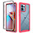 Coque Rebord Contour Silicone et Vitre Transparente Housse Etui 360 Degres ZJ3 pour Motorola Moto Edge 40 Pro 5G Rose Rouge