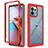 Coque Rebord Contour Silicone et Vitre Transparente Housse Etui 360 Degres ZJ3 pour Motorola Moto Edge 40 Pro 5G Rouge