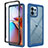 Coque Rebord Contour Silicone et Vitre Transparente Housse Etui 360 Degres ZJ3 pour Motorola Moto Edge Plus (2023) 5G Bleu