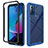 Coque Rebord Contour Silicone et Vitre Transparente Housse Etui 360 Degres ZJ3 pour Motorola Moto G Play (2023) Bleu