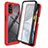 Coque Rebord Contour Silicone et Vitre Transparente Housse Etui 360 Degres ZJ3 pour Motorola Moto G22 Rouge