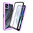 Coque Rebord Contour Silicone et Vitre Transparente Housse Etui 360 Degres ZJ3 pour Motorola Moto G50 5G Violet