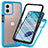 Coque Rebord Contour Silicone et Vitre Transparente Housse Etui 360 Degres ZJ3 pour Motorola Moto G53j 5G Bleu Ciel