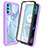 Coque Rebord Contour Silicone et Vitre Transparente Housse Etui 360 Degres ZJ3 pour Motorola Moto G71 5G Violet