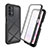 Coque Rebord Contour Silicone et Vitre Transparente Housse Etui 360 Degres ZJ3 pour Samsung Galaxy A13 4G Noir