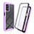 Coque Rebord Contour Silicone et Vitre Transparente Housse Etui 360 Degres ZJ3 pour Samsung Galaxy A13 4G Violet Clair