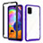 Coque Rebord Contour Silicone et Vitre Transparente Housse Etui 360 Degres ZJ3 pour Samsung Galaxy A31 Violet Clair