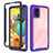 Coque Rebord Contour Silicone et Vitre Transparente Housse Etui 360 Degres ZJ3 pour Samsung Galaxy A51 5G Violet Clair