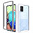 Coque Rebord Contour Silicone et Vitre Transparente Housse Etui 360 Degres ZJ3 pour Samsung Galaxy A71 4G A715 Blanc