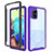 Coque Rebord Contour Silicone et Vitre Transparente Housse Etui 360 Degres ZJ3 pour Samsung Galaxy A71 4G A715 Violet Clair