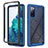 Coque Rebord Contour Silicone et Vitre Transparente Housse Etui 360 Degres ZJ3 pour Samsung Galaxy S20 FE (2022) 5G Bleu