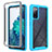 Coque Rebord Contour Silicone et Vitre Transparente Housse Etui 360 Degres ZJ3 pour Samsung Galaxy S20 FE (2022) 5G Bleu Ciel