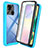 Coque Rebord Contour Silicone et Vitre Transparente Housse Etui 360 Degres ZJ3 pour Xiaomi POCO C3 Bleu Ciel