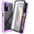 Coque Rebord Contour Silicone et Vitre Transparente Housse Etui 360 Degres ZJ3 pour Xiaomi Poco X4 NFC Violet Clair