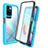 Coque Rebord Contour Silicone et Vitre Transparente Housse Etui 360 Degres ZJ3 pour Xiaomi Redmi 10 (2022) Bleu Ciel