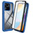 Coque Rebord Contour Silicone et Vitre Transparente Housse Etui 360 Degres ZJ3 pour Xiaomi Redmi 10C 4G Bleu