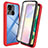 Coque Rebord Contour Silicone et Vitre Transparente Housse Etui 360 Degres ZJ3 pour Xiaomi Redmi 9 India Rouge