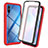 Coque Rebord Contour Silicone et Vitre Transparente Housse Etui 360 Degres ZJ3 pour Xiaomi Redmi 9A Rouge