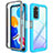 Coque Rebord Contour Silicone et Vitre Transparente Housse Etui 360 Degres ZJ3 pour Xiaomi Redmi Note 11 4G (2022) Bleu Ciel