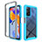 Coque Rebord Contour Silicone et Vitre Transparente Housse Etui 360 Degres ZJ3 pour Xiaomi Redmi Note 11 Pro 4G Bleu Ciel