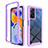 Coque Rebord Contour Silicone et Vitre Transparente Housse Etui 360 Degres ZJ3 pour Xiaomi Redmi Note 11 Pro 4G Violet Clair