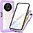 Coque Rebord Contour Silicone et Vitre Transparente Housse Etui 360 Degres ZJ4 pour Huawei Honor X9 4G Violet Clair