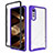 Coque Rebord Contour Silicone et Vitre Transparente Housse Etui 360 Degres ZJ4 pour LG Velvet 5G Violet