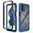 Coque Rebord Contour Silicone et Vitre Transparente Housse Etui 360 Degres ZJ4 pour Motorola Moto G23 Bleu