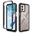 Coque Rebord Contour Silicone et Vitre Transparente Housse Etui 360 Degres ZJ4 pour Motorola Moto G53 5G Noir