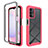 Coque Rebord Contour Silicone et Vitre Transparente Housse Etui 360 Degres ZJ4 pour Samsung Galaxy A13 4G Rose Rouge