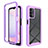 Coque Rebord Contour Silicone et Vitre Transparente Housse Etui 360 Degres ZJ4 pour Samsung Galaxy A13 4G Violet Clair