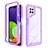 Coque Rebord Contour Silicone et Vitre Transparente Housse Etui 360 Degres ZJ4 pour Samsung Galaxy A22 4G Violet Clair