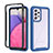 Coque Rebord Contour Silicone et Vitre Transparente Housse Etui 360 Degres ZJ4 pour Samsung Galaxy A33 5G Bleu