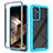 Coque Rebord Contour Silicone et Vitre Transparente Housse Etui 360 Degres ZJ4 pour Samsung Galaxy A35 5G Bleu Ciel