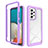 Coque Rebord Contour Silicone et Vitre Transparente Housse Etui 360 Degres ZJ4 pour Samsung Galaxy A53 5G Violet Clair