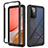 Coque Rebord Contour Silicone et Vitre Transparente Housse Etui 360 Degres ZJ4 pour Samsung Galaxy A72 4G Noir